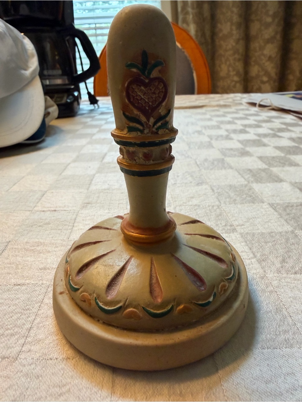 Hand-Painted Cream Decorative cookie press